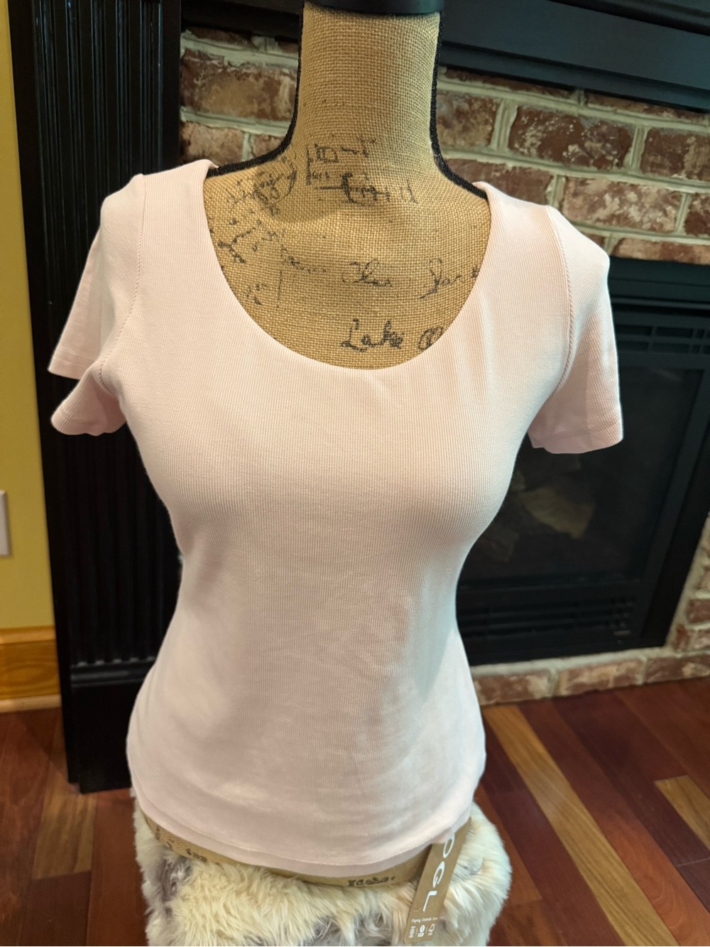 OGL Pale Pink Short Sleeve Scoop Neck Tee